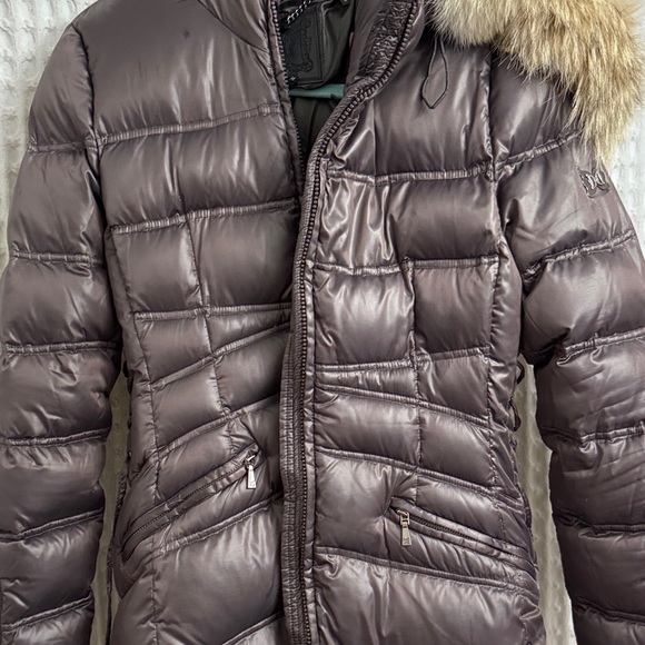 Dawn Levy Cloe Parka Jacket in Brown with real fur hood - Picture 4 of 16